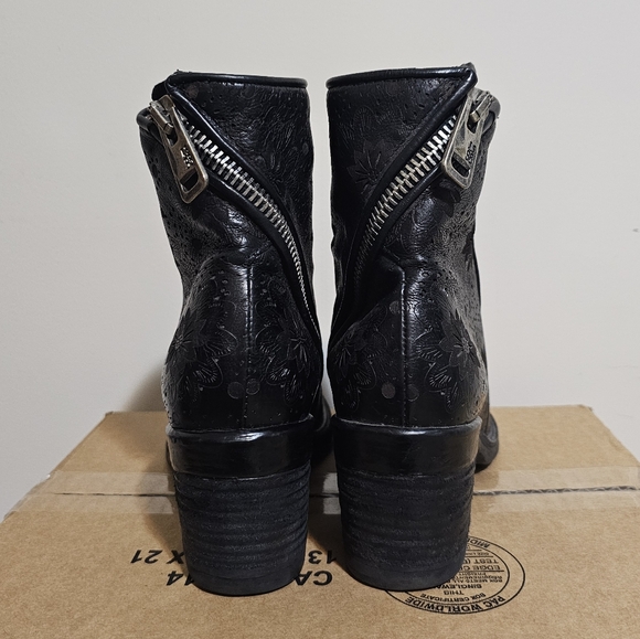 A.S.98 Jase black floral boots Sz. 8.5 - Picture 5 of 10